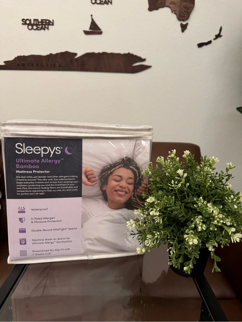 Ultimate Allergy Bamboo Mattress Protector — White (King)